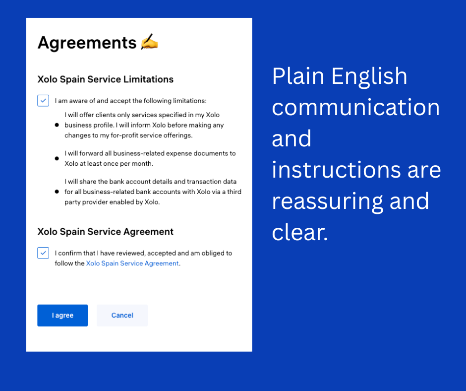 Xolo onboarding step 2 — identity verification