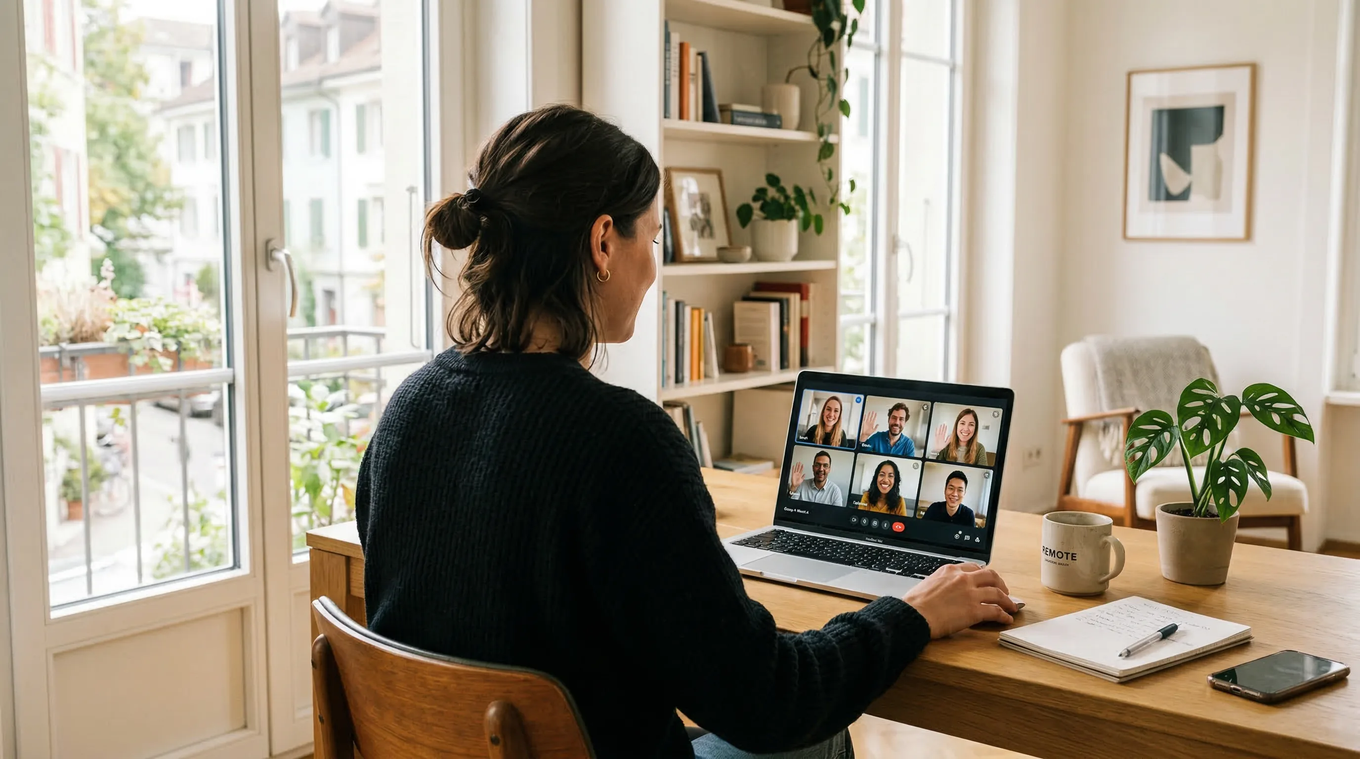 Connected members collaborating online